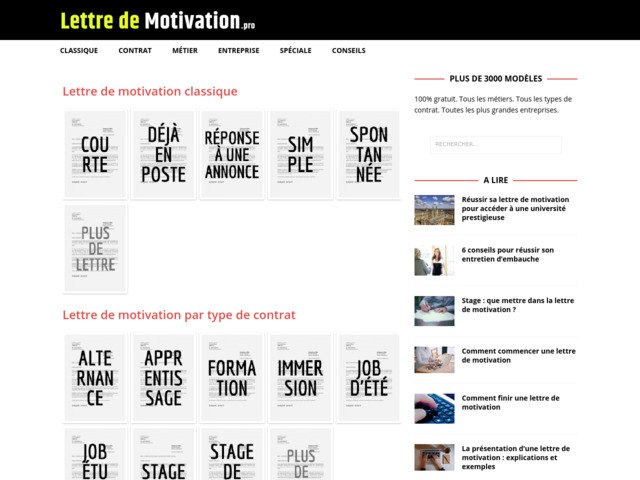 Lettre de motivation +3000 modèles & exemple | 100% gratuit