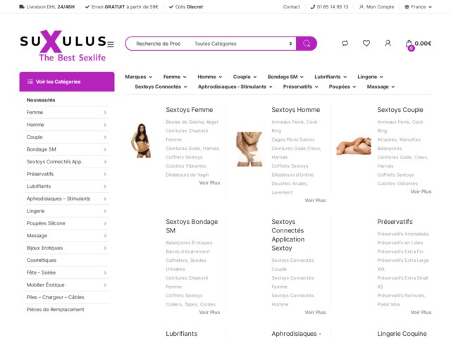 Suxulus sex-shop en ligne - livraison rapide et discrète