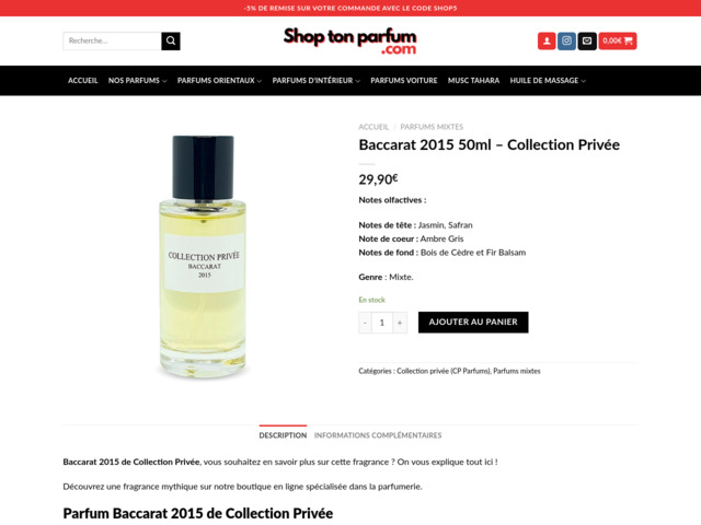 Collection prive Baccarat 2015