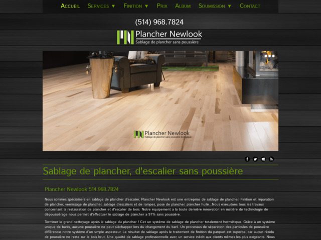 Sablage de plancher, d'escalier sans poussière Plancher Newlook