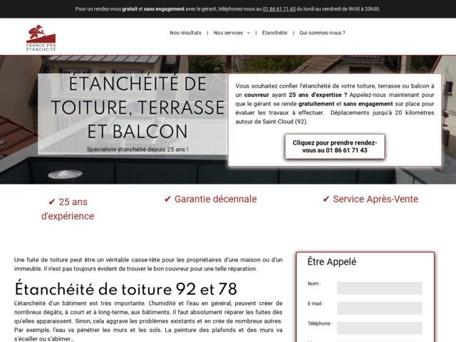 Etanchéité de toiture, terrasse et balcon