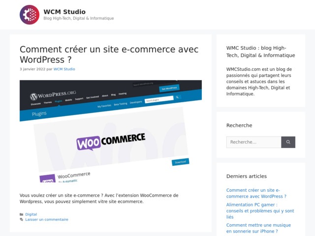 WCM Studio : blog high-tech, digital & informatique