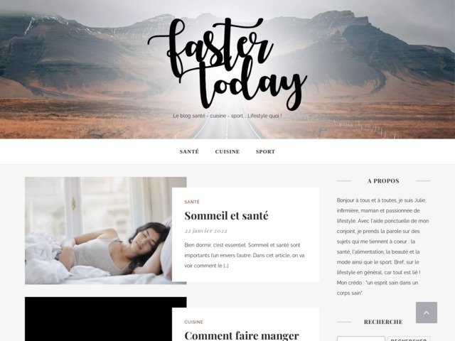 Faster Today, le blog lifestyle de Julie