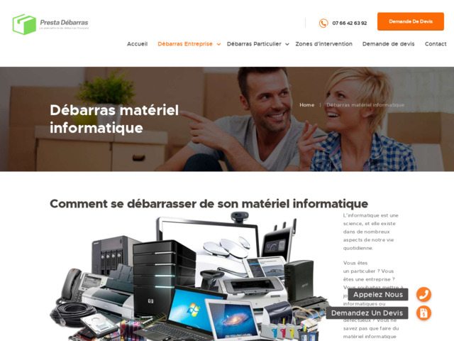 Débarras de matériel informatique