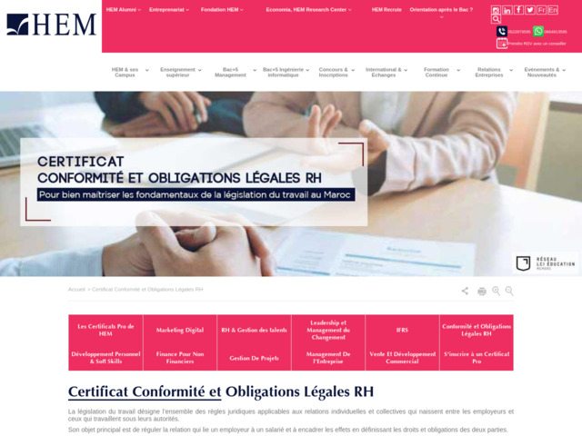 Certificat de conformité Maroc