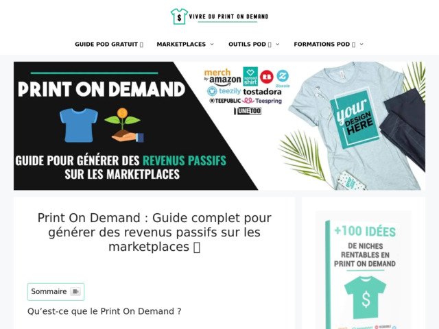 Vivre du Print On Demand - le blog sur l'impression  la demande