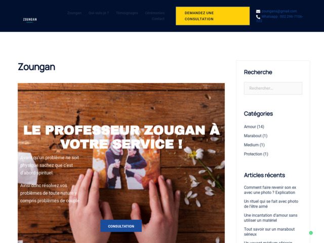 Le professeur Zoungan  votre service !