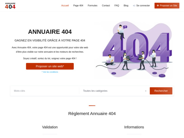 Annuaire 404 - gagnez en visibilité sur internet