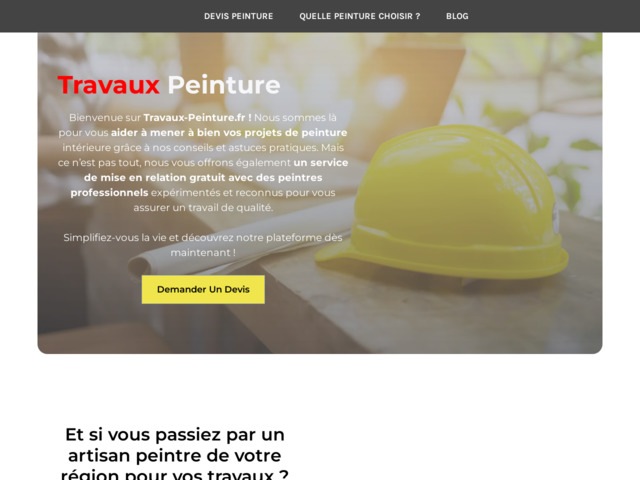 Travaux de peinture