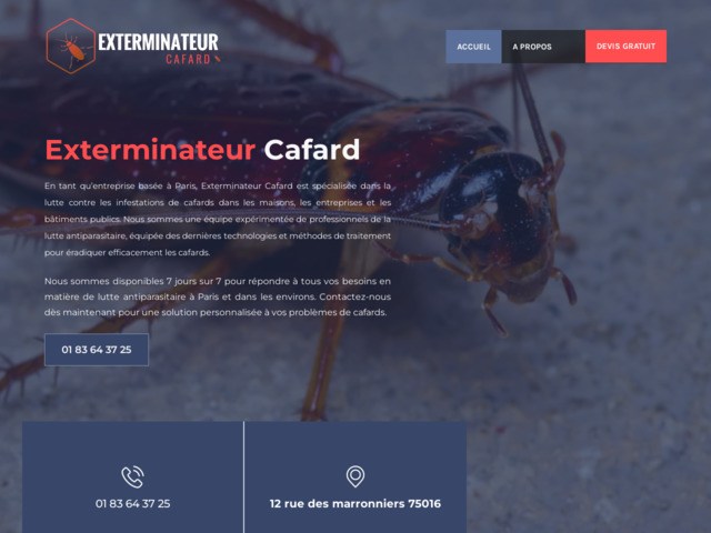 Exterminateur de cafards