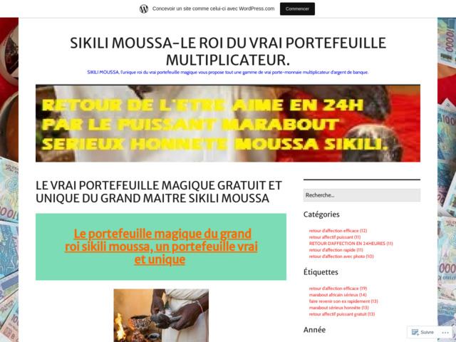 Puissant prêtre spirituel vaudou Moussa Sikili