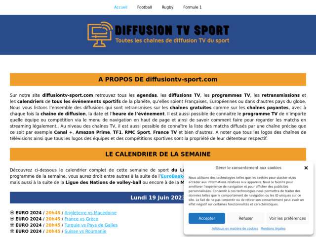 Toutes les chaînes de diffusion TV du sport