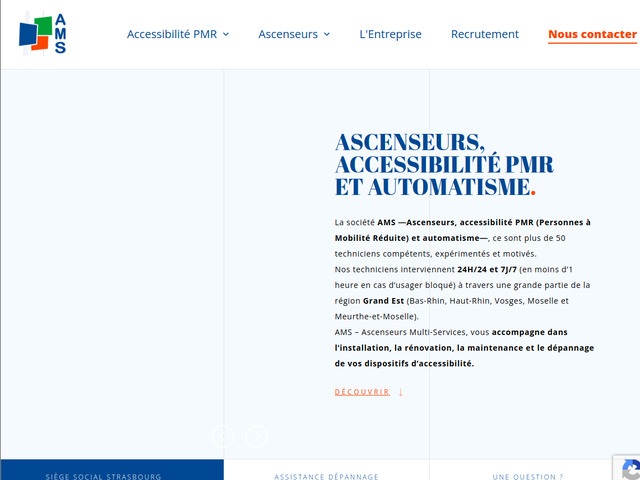 AMS - Ascenseurs, accessibilité PMR et automatisme