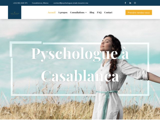 Zineb Moumni - Psychologue clinicienne  Casablanca