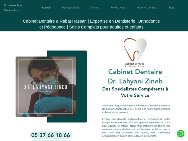 Cabinet dentaire à Rabat Hassan | en dentisterie, orthodontie, pédodontie