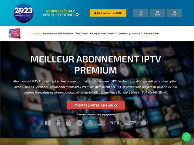 Fournisseur IPTV n°1 en France - meilleur abonnement IPTV 4K