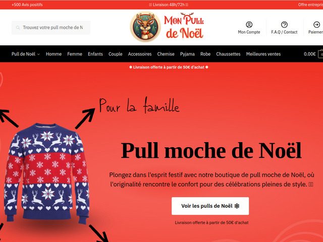 Pull moche de noël