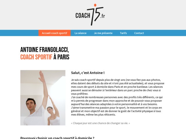 Antoine, coach sportif à domicile paris 16ème