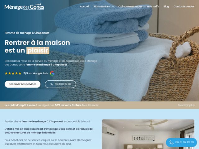 Votre entreprise de ménage à domicile à Chaponost