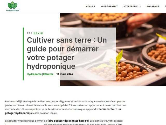 Croquepousse - Potager hydroponique et culture indoor