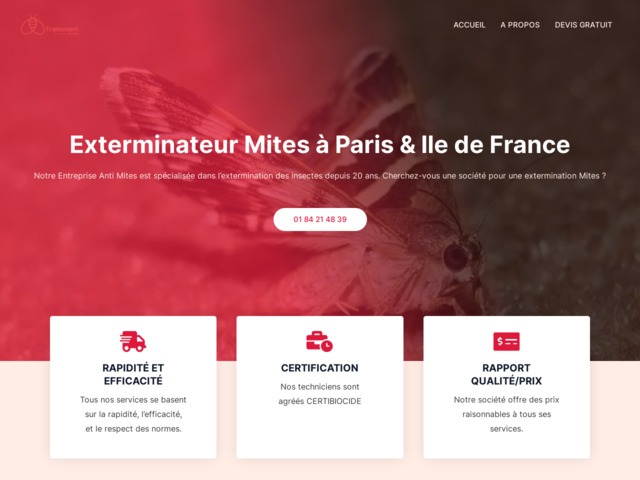 Dsinsectisation mites - exterminateur mites certifi