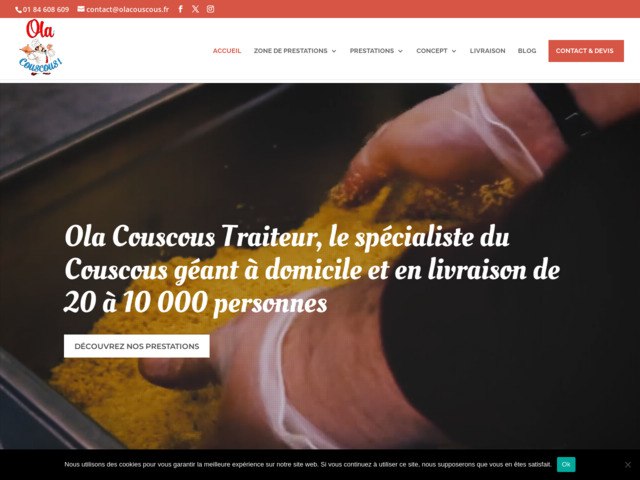 Traiteur couscous gant  domicile, olacouscous