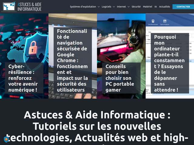 Astuces & aide informatique : blog high-tech et numérique