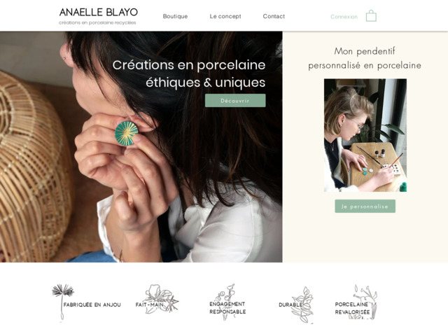 Anaëlle Blayo - Création de bijoux en porcelaine