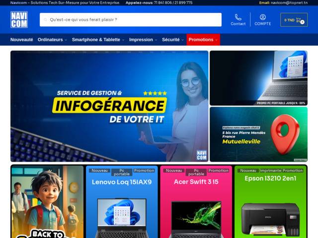 Navicom Tunisie - Outsourcing IT - Vente de matériel informatique