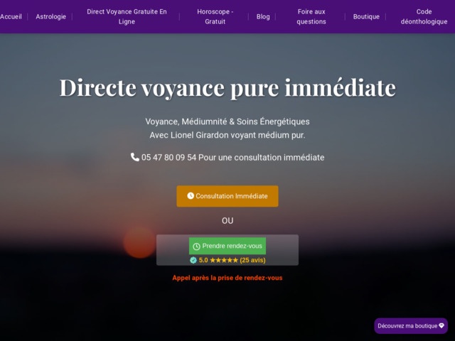 Voyance pure en direct immediate et avec médium en ligne