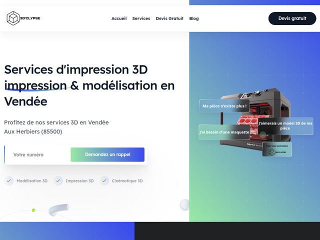 Impression 3D en Vendée