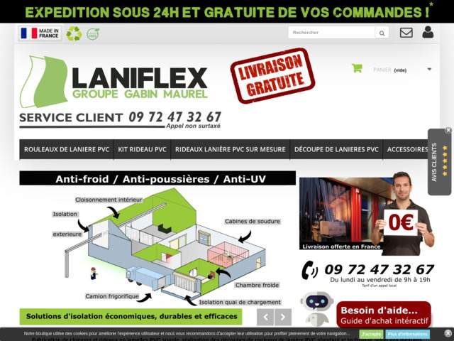 Laniflex, rideau à lanières PVC en ligne
