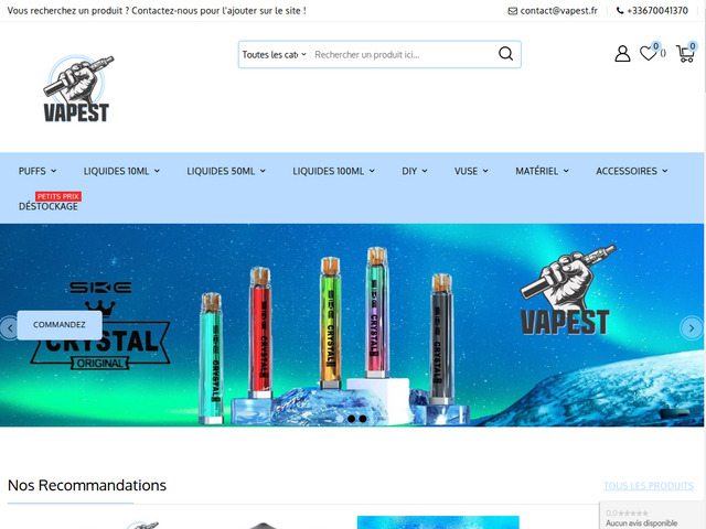 Vapest.fr - E-liquides, cigarettes électroniques & accessoires