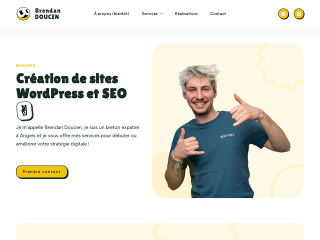 Brendan Doucen : Crationrefonte de site co-responsable  Angers