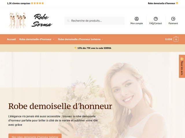 Robe de demoiselle d'honneur