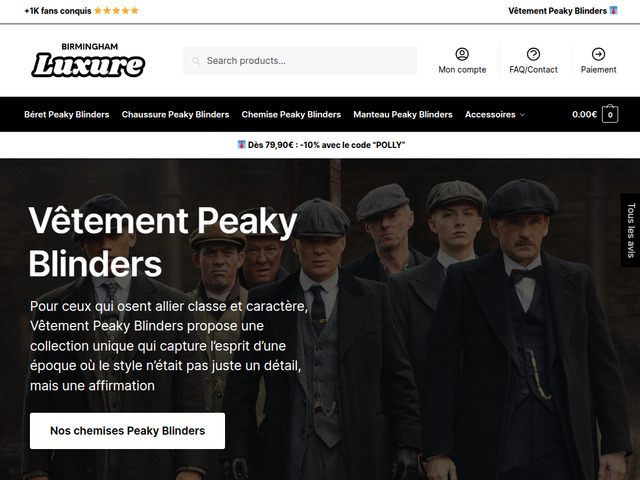 Vtements Peaky Blinders