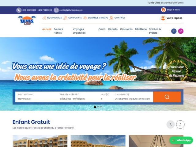 Tunis club plateforme de rservations touristiques
