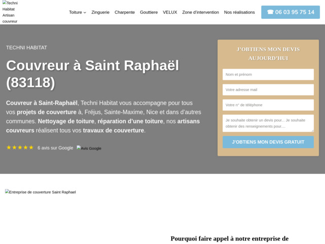 Techni habitat|couvreur saint raphael
