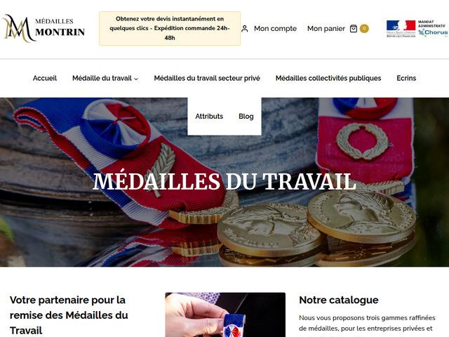 Mdailles montrin｜achat mdaille du travail