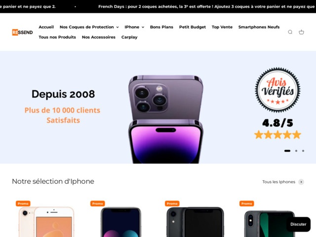 Iphone reconditionné pas cher france