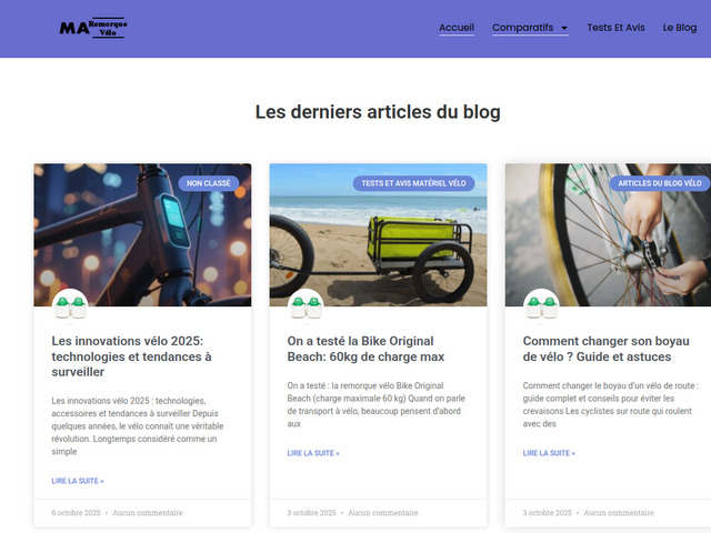 Ma remorque vélo