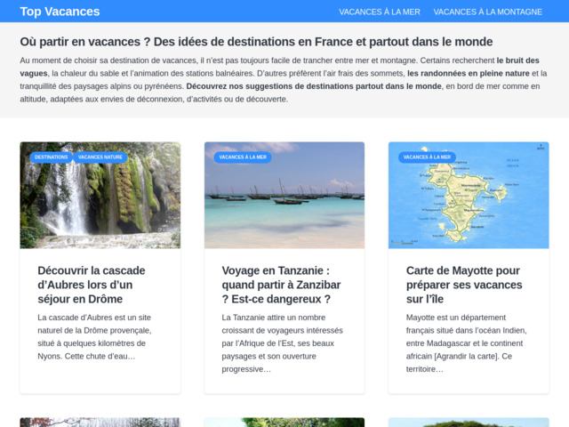 Id�es de vacances et s�jours en france et � l'�tranger