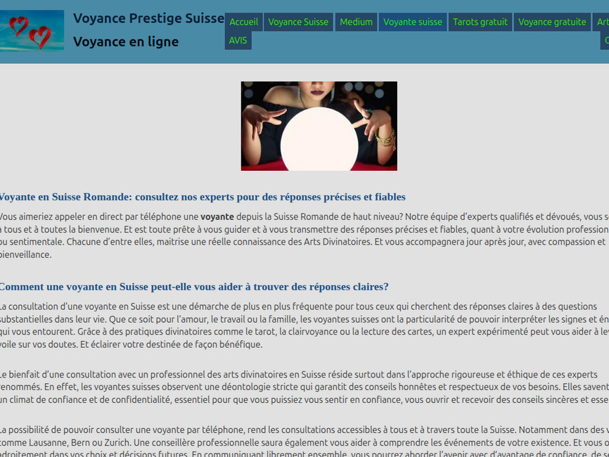 Offrez-vous une voyance imm�diate et fiable en Suisse : Pour avenir clair