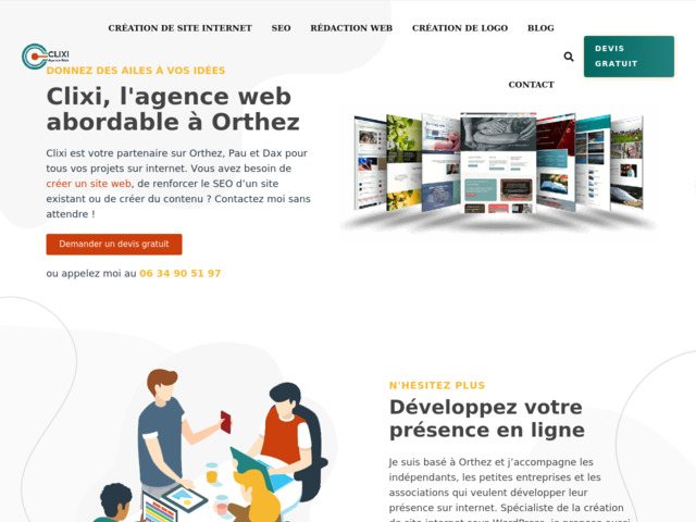 Clixi, création de site web à Orthez