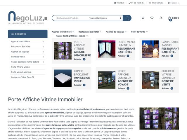 Porte Affiche Vitrine, Lampe de Table Sans Fil, Menu Lumineux Restaurant