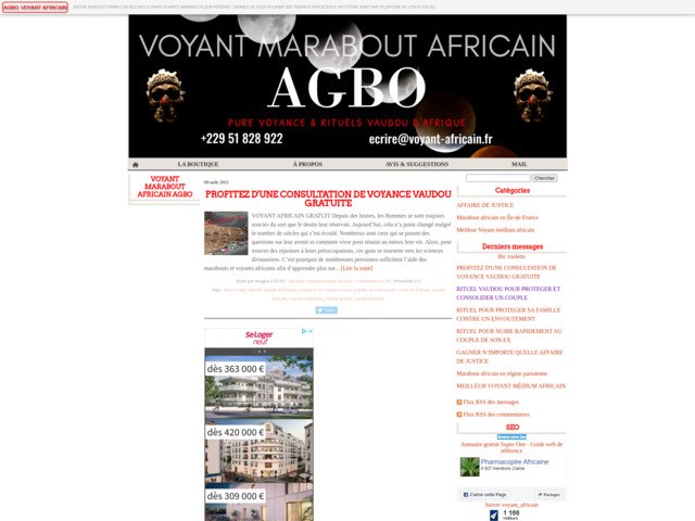 Voyant marabout africain agbo
