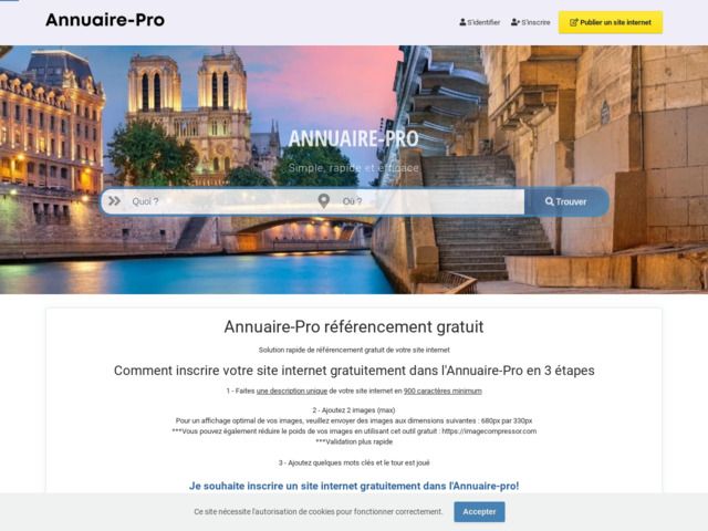 Annuaire-pro référencement gratuit pour votre site internet