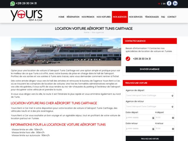 Location voiture aroport tunis carthage