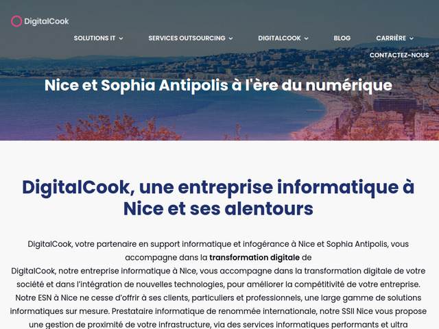 Une entreprise informatique à nice et ses alentours