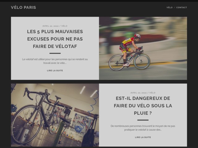 En selle grce  votre site d'information sur le vlo